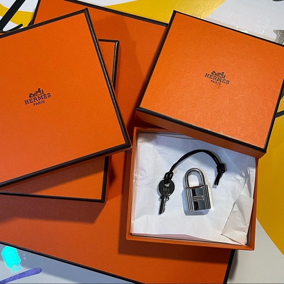 Hermès Palladium Cadena Padlock & Key #100 - Picture 2 of 14